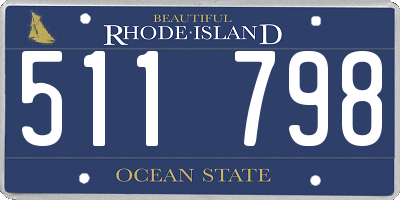 RI license plate 511798
