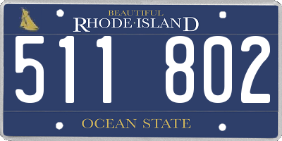 RI license plate 511802