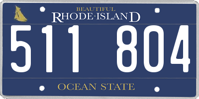 RI license plate 511804