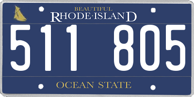 RI license plate 511805