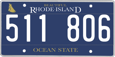 RI license plate 511806
