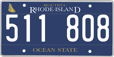 RI license plate 511808