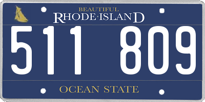 RI license plate 511809