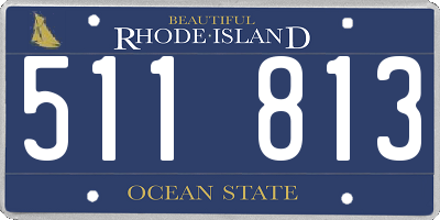 RI license plate 511813