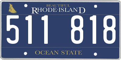 RI license plate 511818