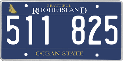 RI license plate 511825