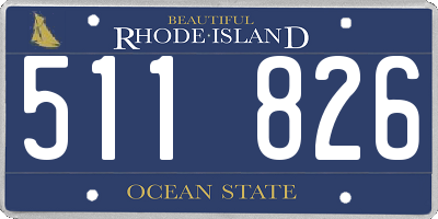 RI license plate 511826