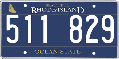 RI license plate 511829