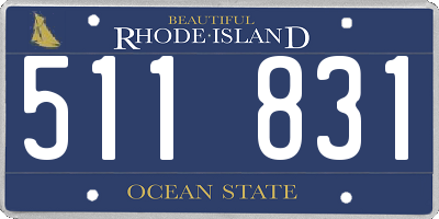 RI license plate 511831
