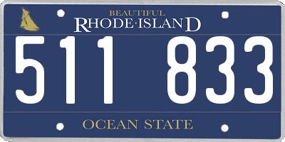 RI license plate 511833