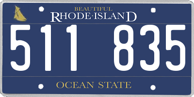 RI license plate 511835