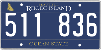 RI license plate 511836