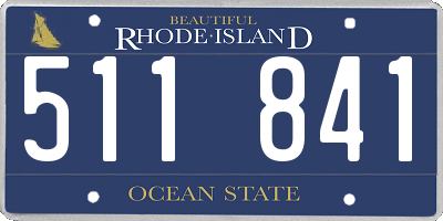 RI license plate 511841