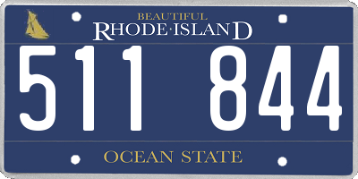 RI license plate 511844