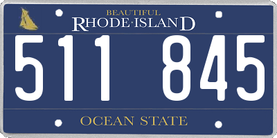 RI license plate 511845