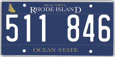 RI license plate 511846