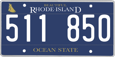 RI license plate 511850