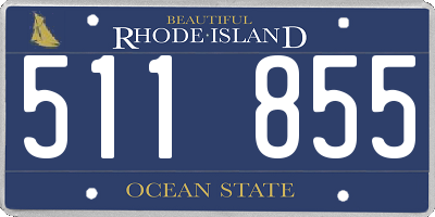 RI license plate 511855
