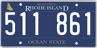 RI license plate 511861
