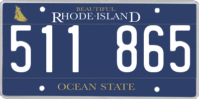 RI license plate 511865