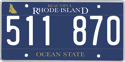 RI license plate 511870