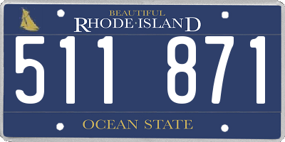RI license plate 511871