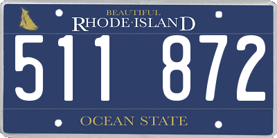 RI license plate 511872