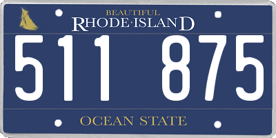 RI license plate 511875