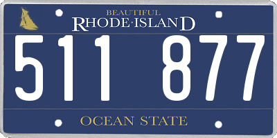 RI license plate 511877