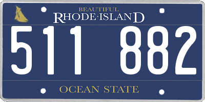 RI license plate 511882