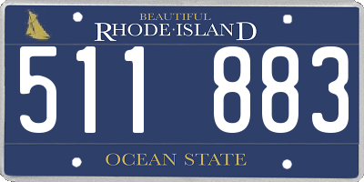 RI license plate 511883