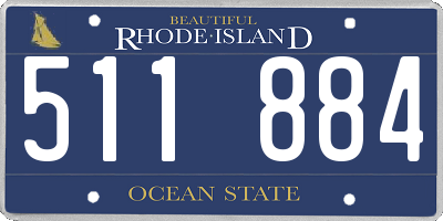 RI license plate 511884