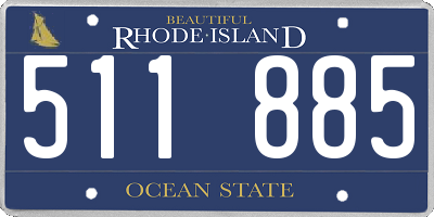 RI license plate 511885