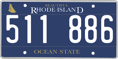 RI license plate 511886
