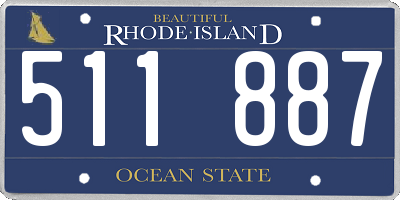 RI license plate 511887