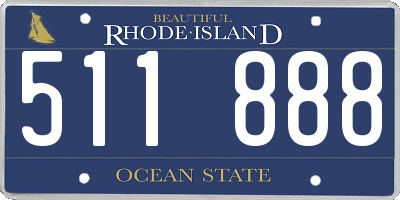 RI license plate 511888
