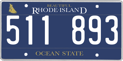 RI license plate 511893