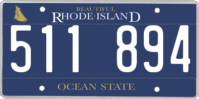RI license plate 511894