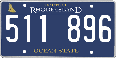 RI license plate 511896