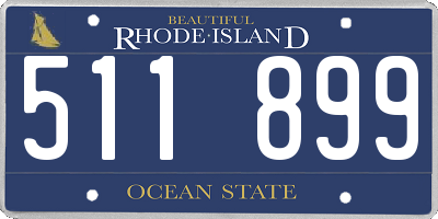 RI license plate 511899