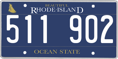 RI license plate 511902
