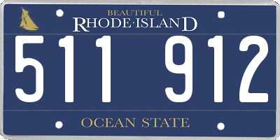 RI license plate 511912