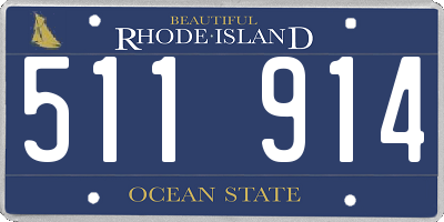 RI license plate 511914