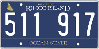 RI license plate 511917