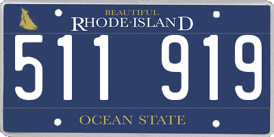 RI license plate 511919