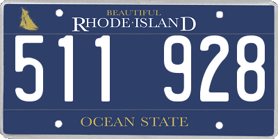 RI license plate 511928