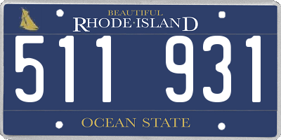 RI license plate 511931