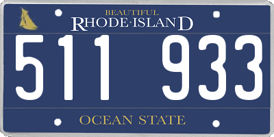 RI license plate 511933