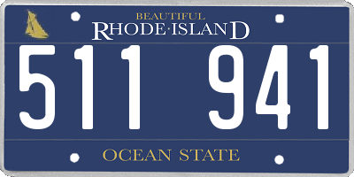 RI license plate 511941