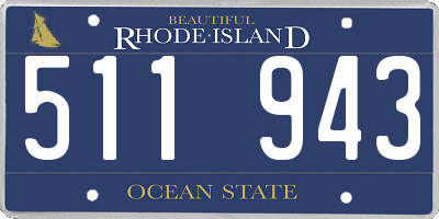 RI license plate 511943